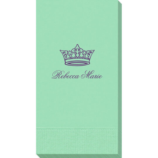 Delicate Princess Crown Guest Towels